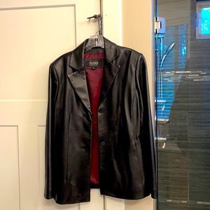 Pelle studio, medium, black leather jacket.